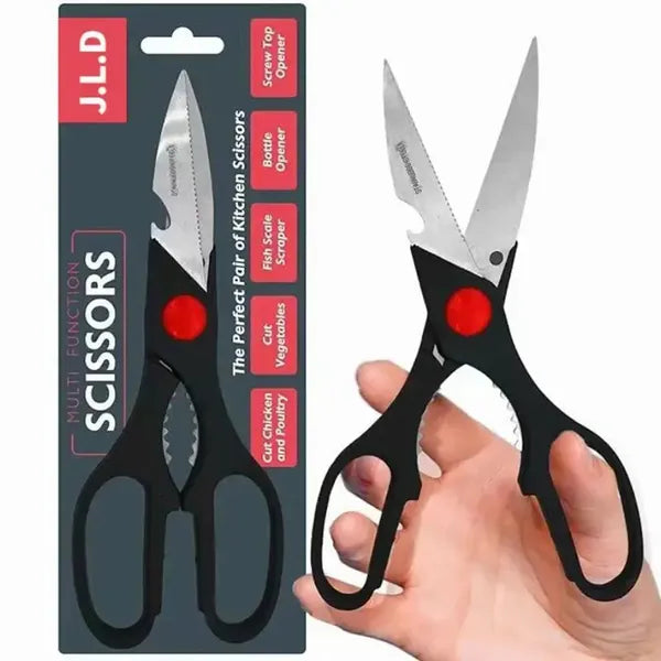 Food Scissors, Sharp Scissors With Nutcrackers, Bottle Opener, Can