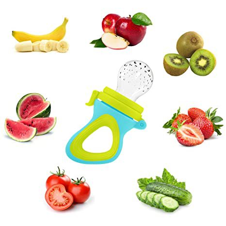Geometric Confused Bottle Fruit and Vegetable Feeder Nipple Silicone