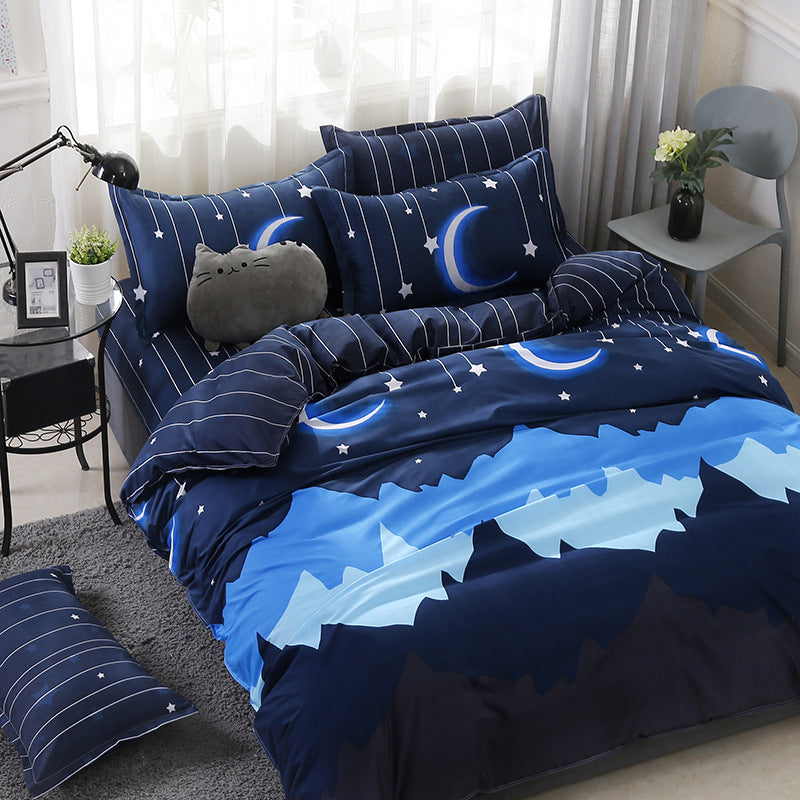 Cotton Quilt Cover Set for Single Bed Summer Dormitory Bedding Home Decor