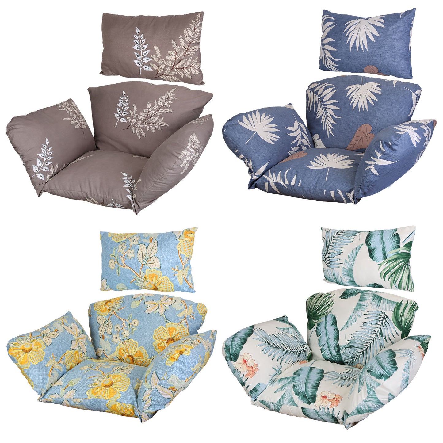 Thick Soft Egg Chair Cushion with Headrest for Hanging Chairs