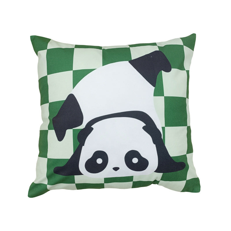 Cute Panda Plush Pillow Cover 45x45cm Throw Cushion for Living Room