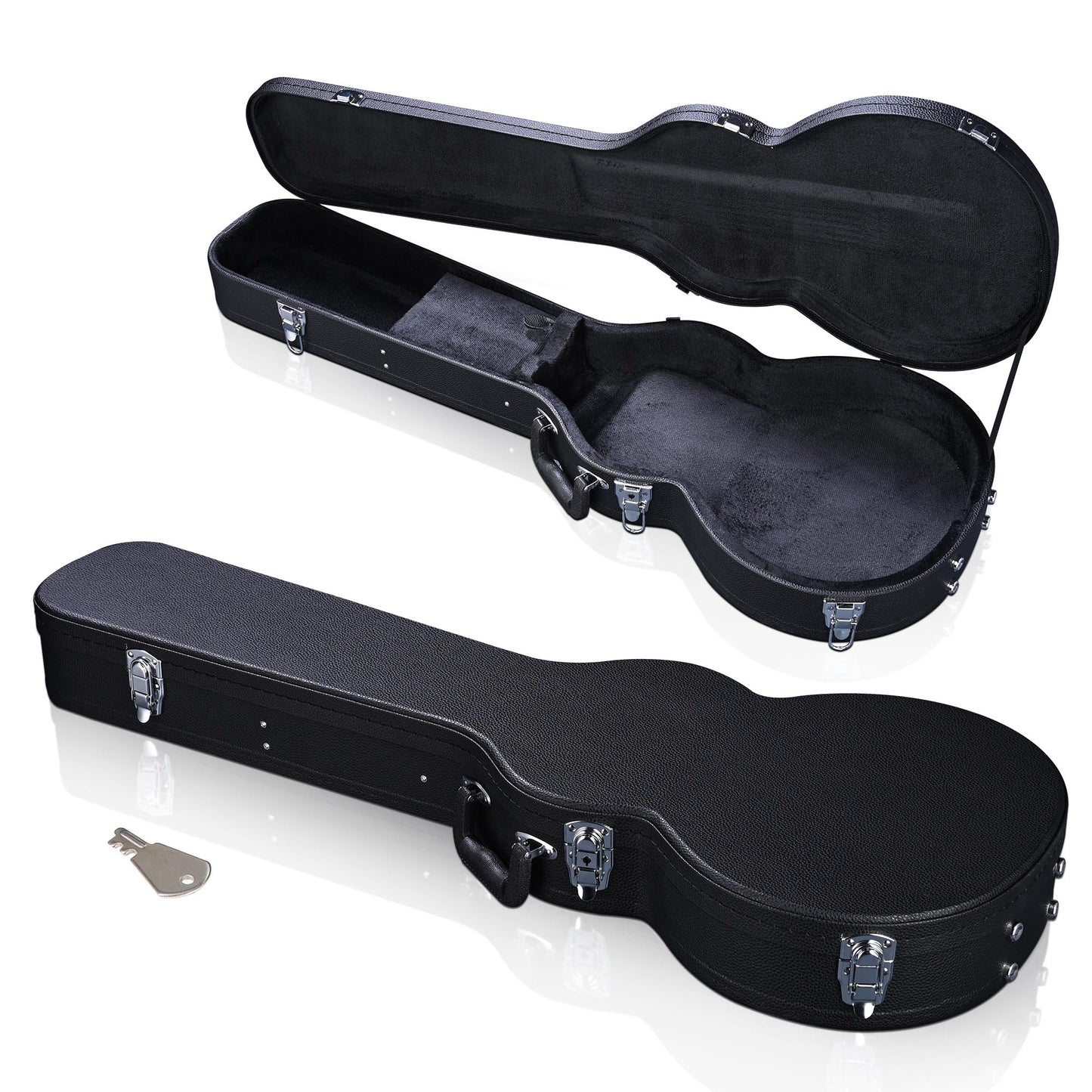 Electric Guitar Case - Hard Plywood with PU Leather - Black