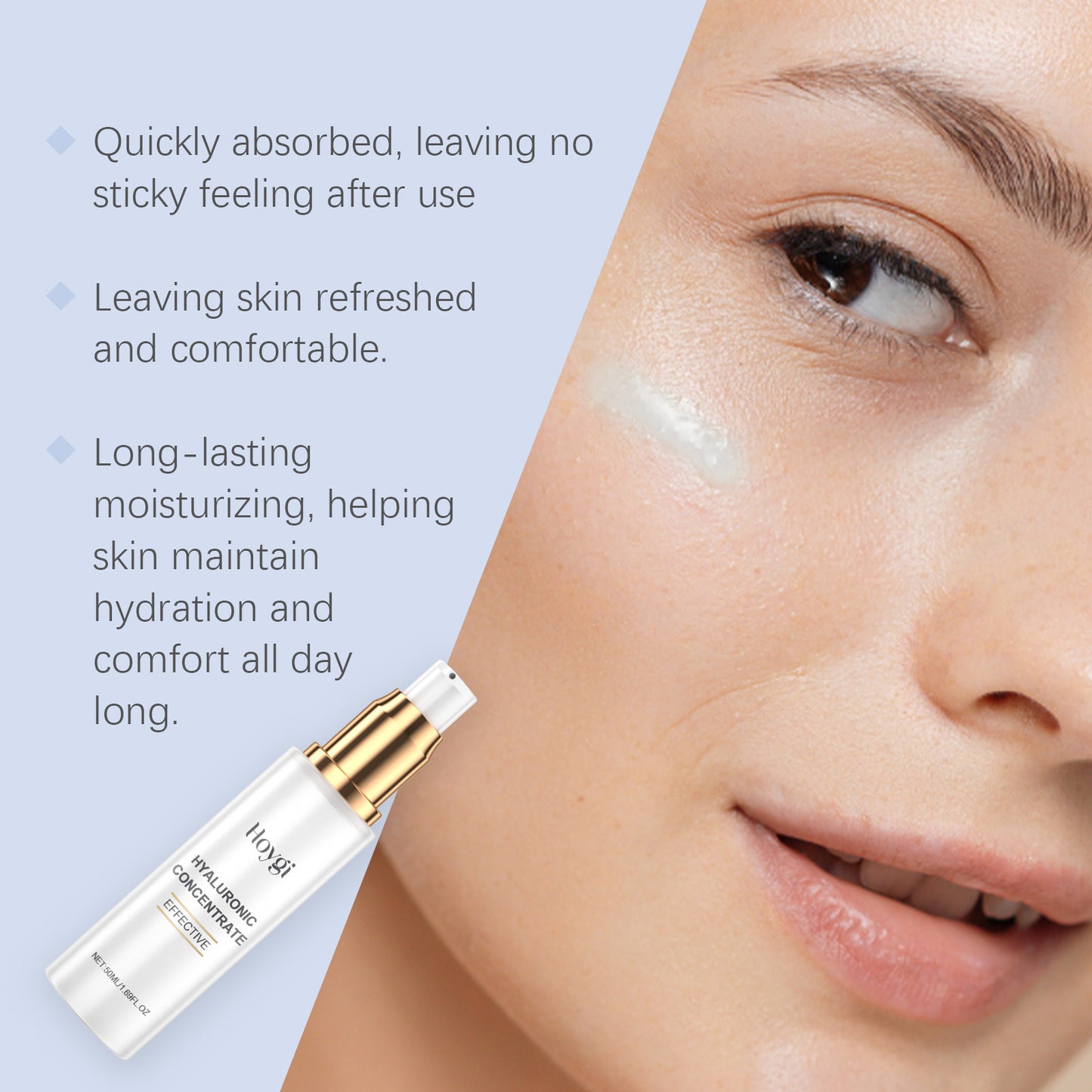 Hyaluronic Acid Hydrating Face Serum - 50ml Moisturizing & Brightening Essence