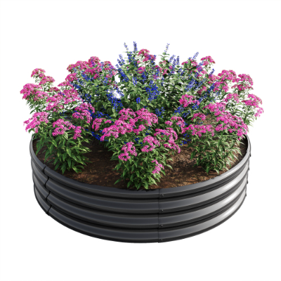2-Pack Tall Round Metal Garden Bed - Raised Planter Box for Vegetables & Flowers