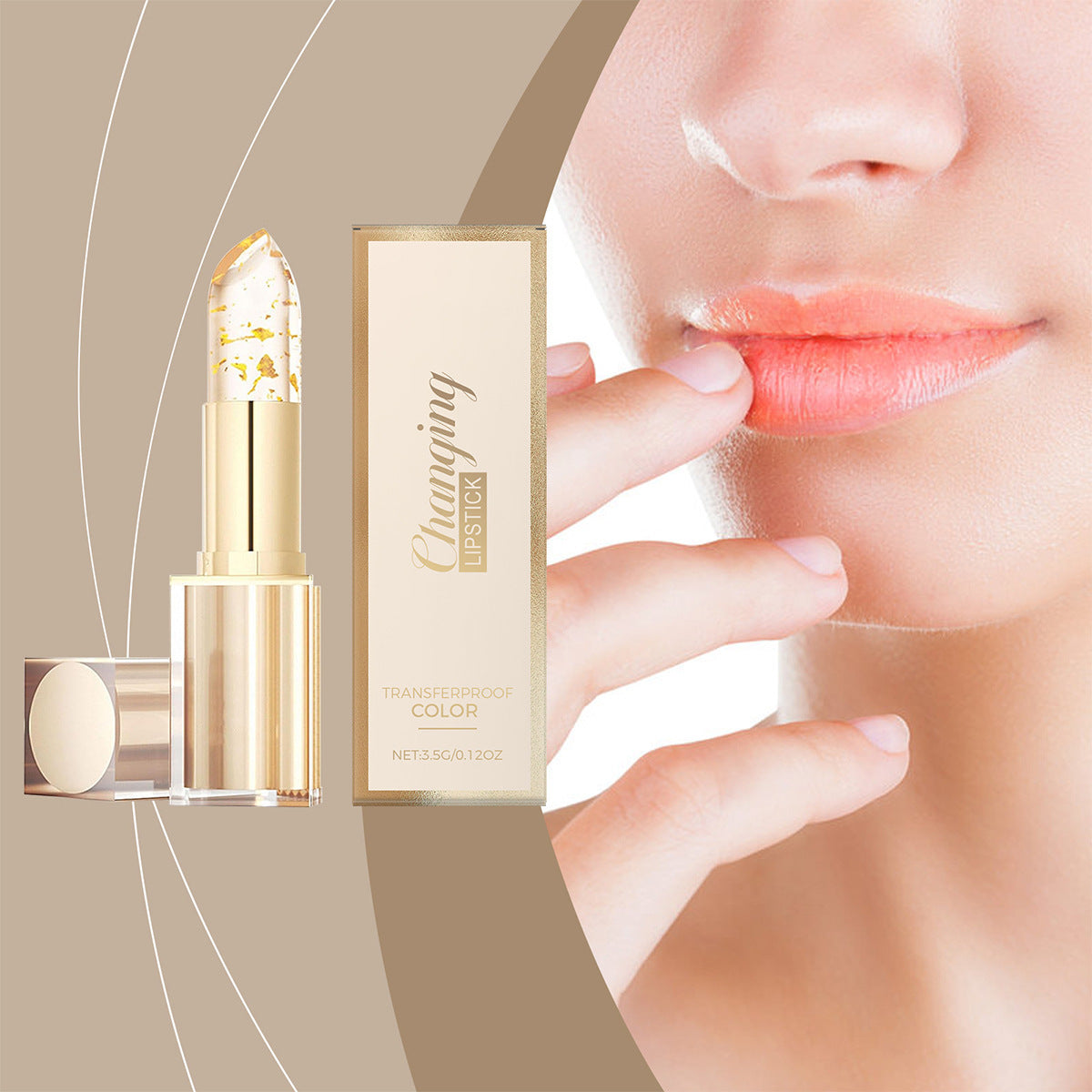 Color Changing Lipstick with Moisturizing, Waterproof Formula – Carotene