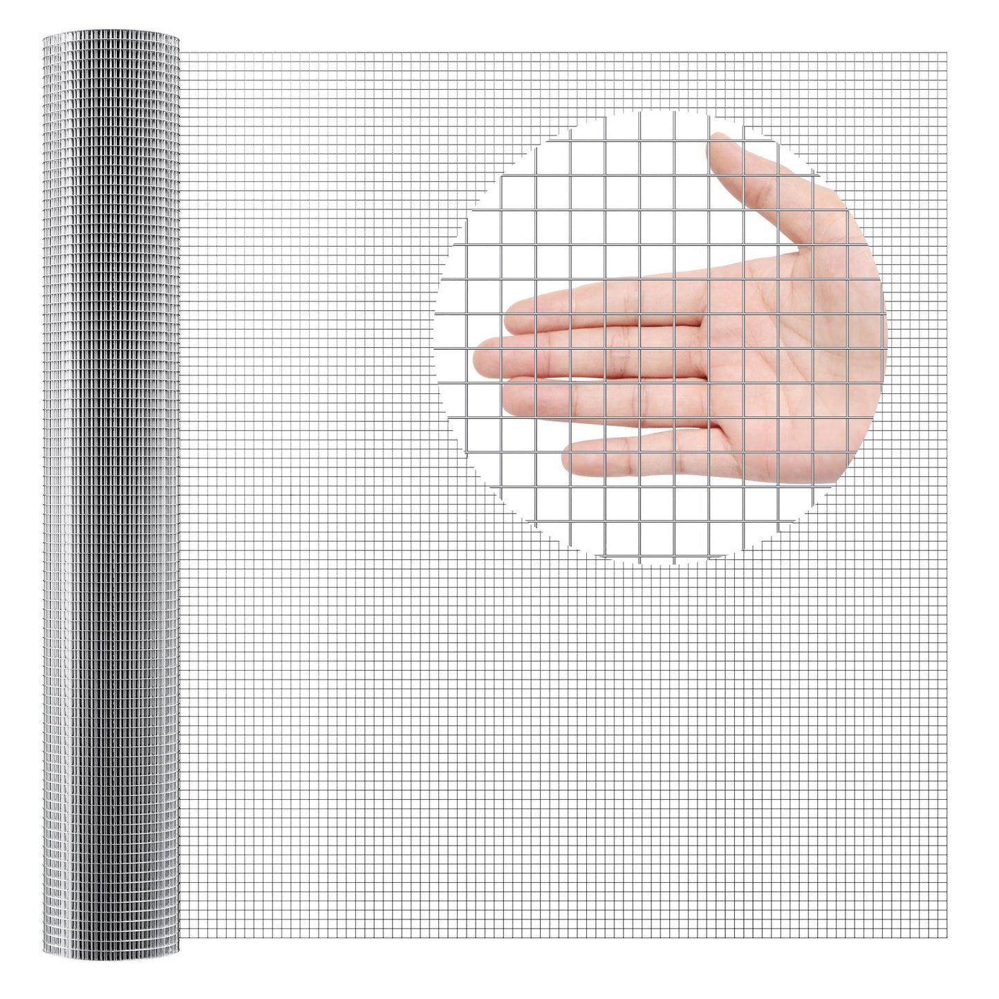 Galvanized Wire Mesh Roll for Garden Fencing 1/2 Inch 48x50 ft Heavy Duty
