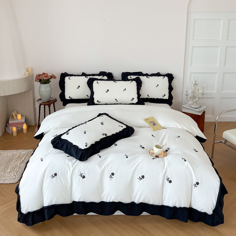 Four-Piece Bedding Set for Dorms and Home - Multiple Sizes & Patterns