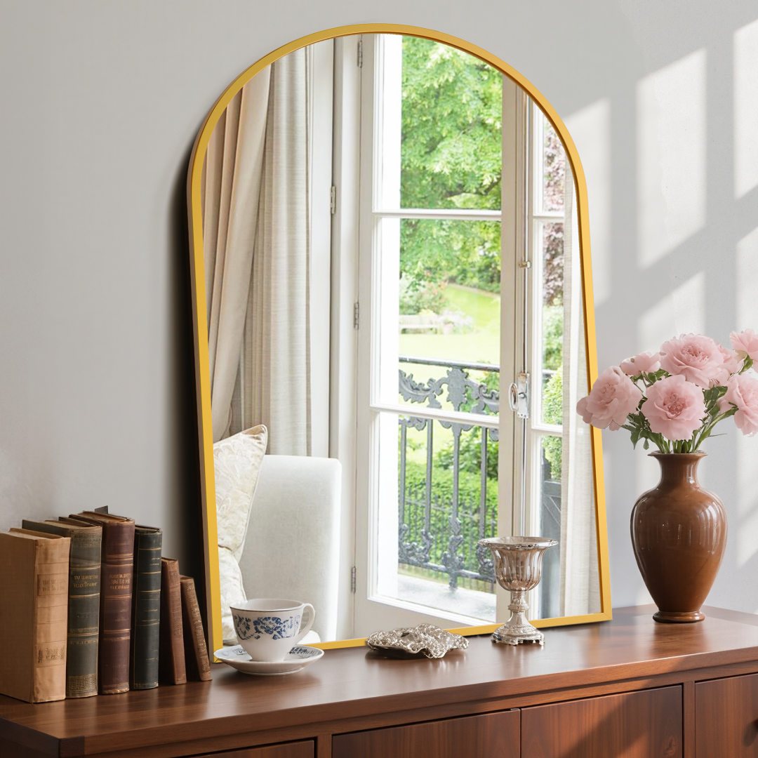 Bathroom Wall Mirror, Metal Frame Vanity Mirror For Bedroom,