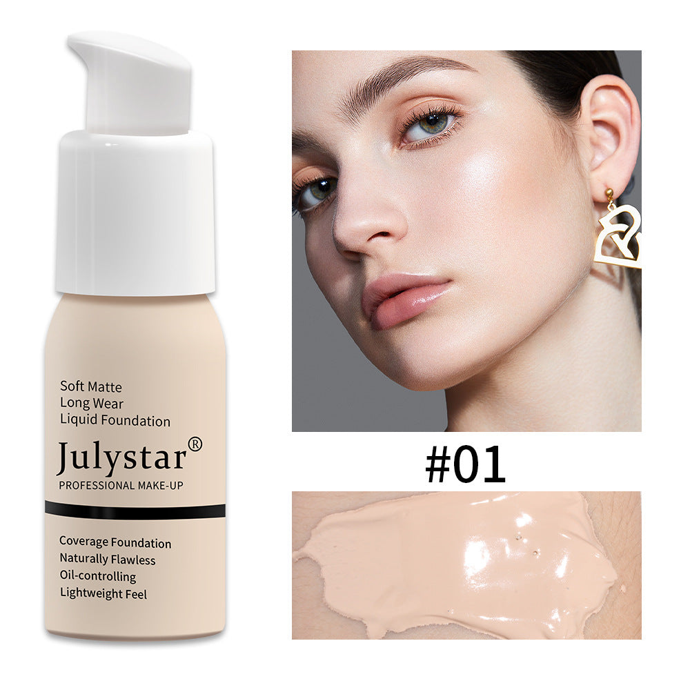 Long-Lasting Liquid Foundation - Waterproof Moisturizing Concealer Makeup