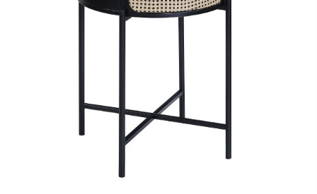 Colson Black Finish End Table - Metal & Synthetic Wood