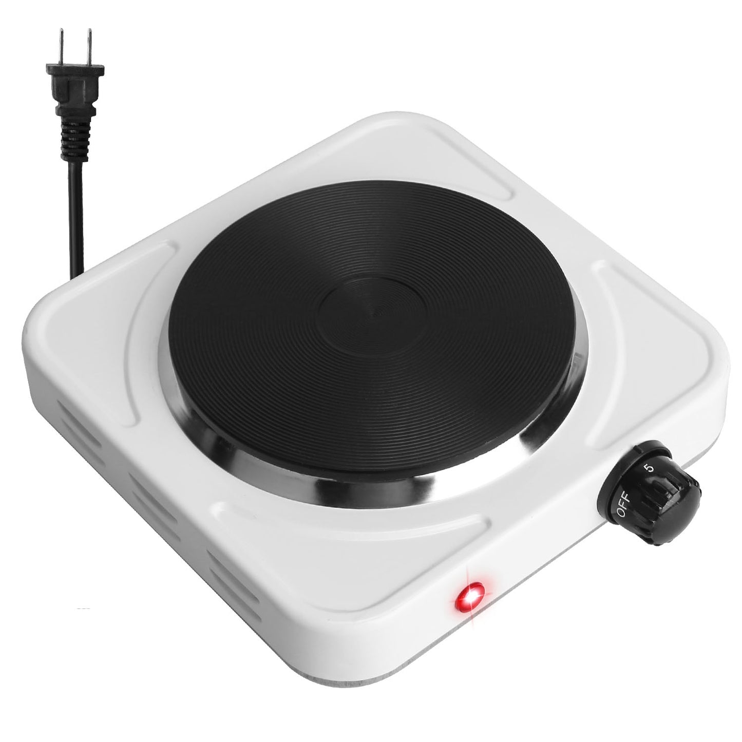 1500W Portable Electric Single Burner Hot Plate with Temperature Control