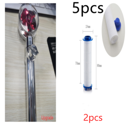 High Pressure Turbo Shower Head with Water Saving Feature & 360° Fan Extension