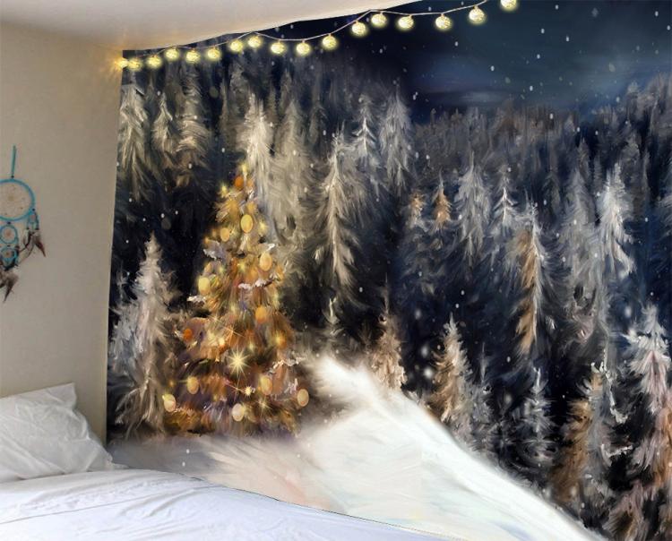 Christmas Tapestry Tablecloth with Cartoon Anime Pattern - Multiple Sizes & Styles