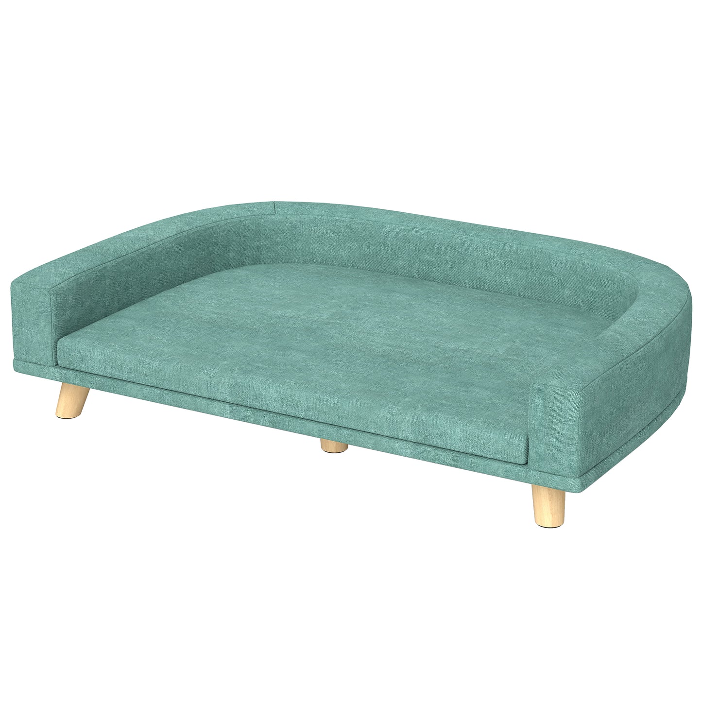 Large Dog Sofa Bed with Washable Cushion - Green Pet Couch & Lounge
