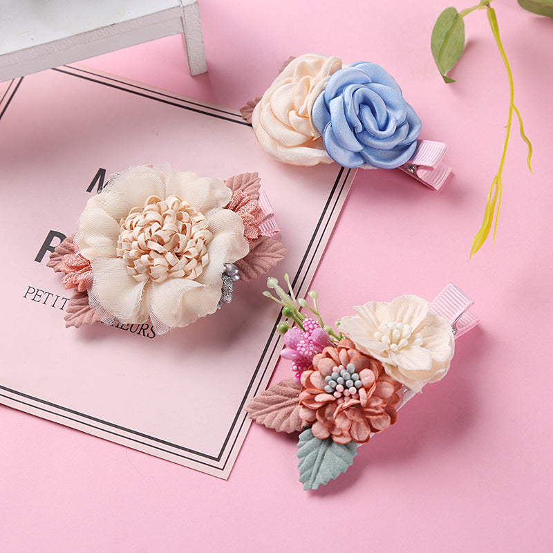 Children's Flower Hair Clip - Pearl Finish