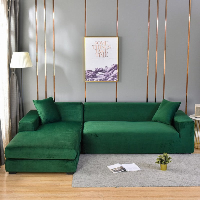 Multi-Color Sofa Cover Set for 145-185cm, 5 Seats & Pillowcases - Home Fabric Soft