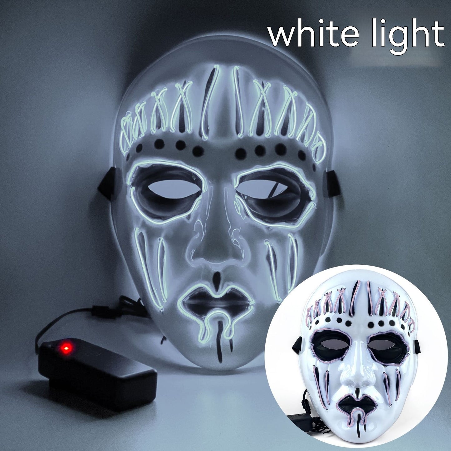 EL Cold Light Mask for Halloween Performance - Colorful LED Party Mask