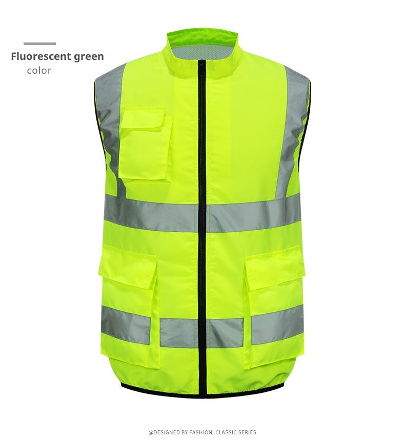 Cooling Reflective Vest with Air-Conditioning Fan for Adults