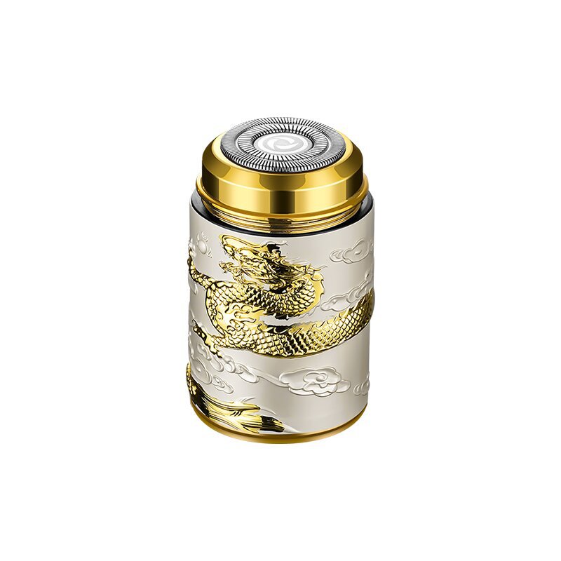Rechargeable Body Electric Shaver with Dragon Relief Design
