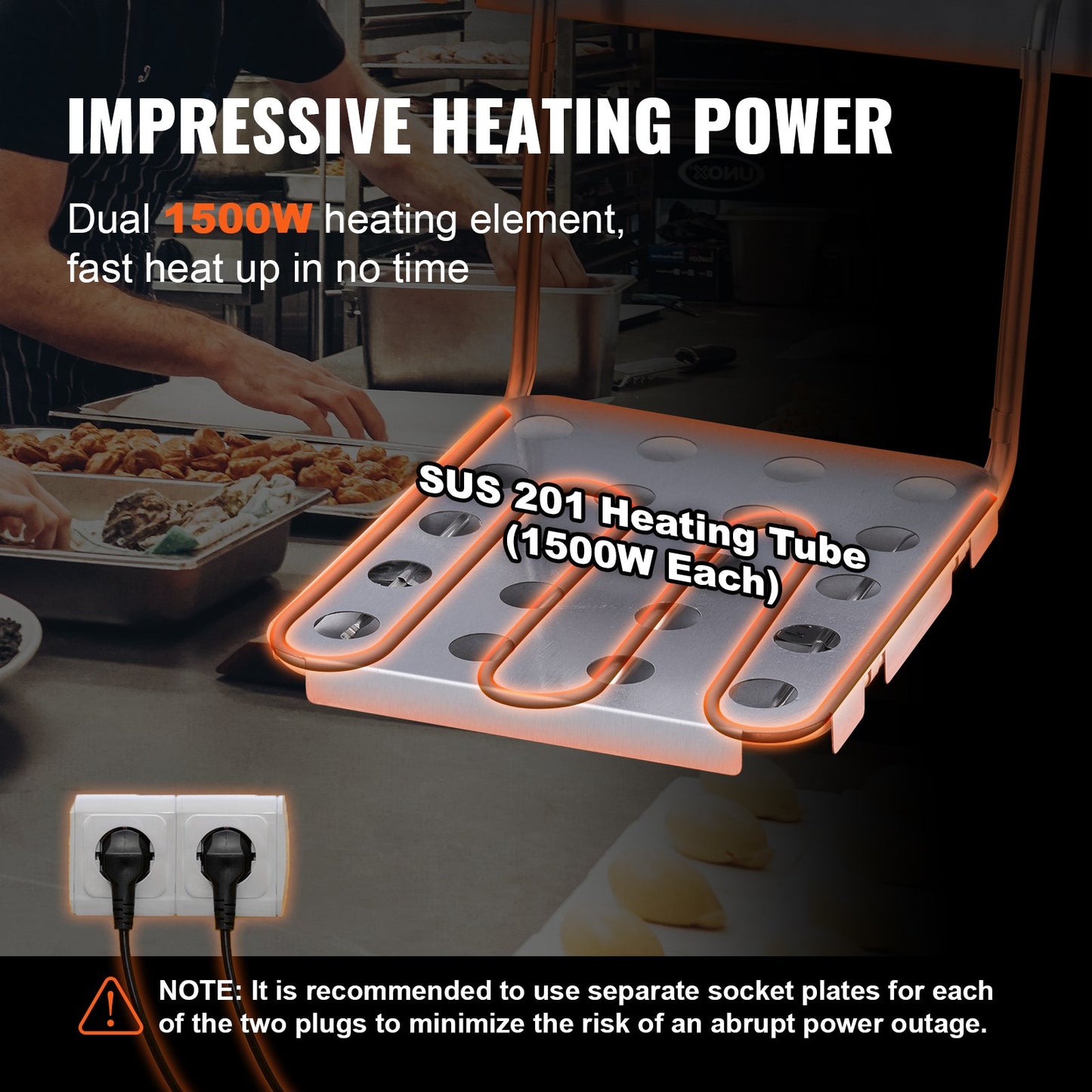 Commercial Electric Deep Fryer with Dual 10.6 Qt Tanks, Adjustable Temperature