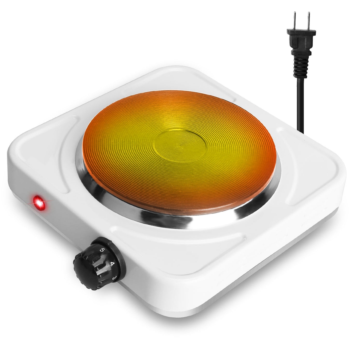1500W Portable Electric Single Burner Hot Plate with Temperature Control