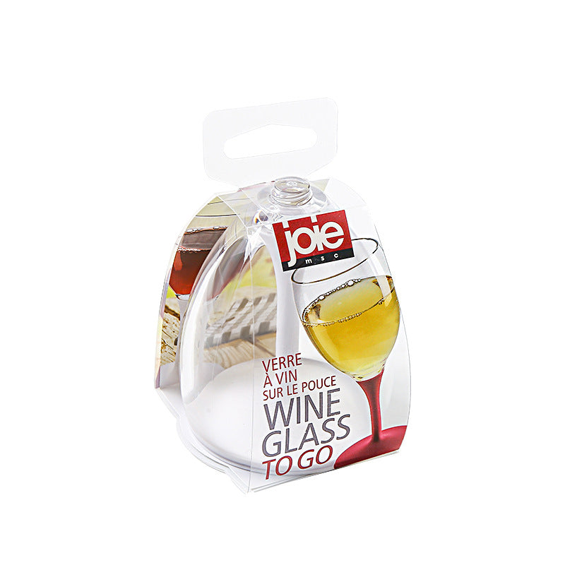 Portable Plastic Wine Glass – Drop-proof Foldable Household Drinkware