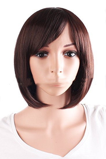 Women's Short Wig with Multiple Color Options - Natural, Black, Brown