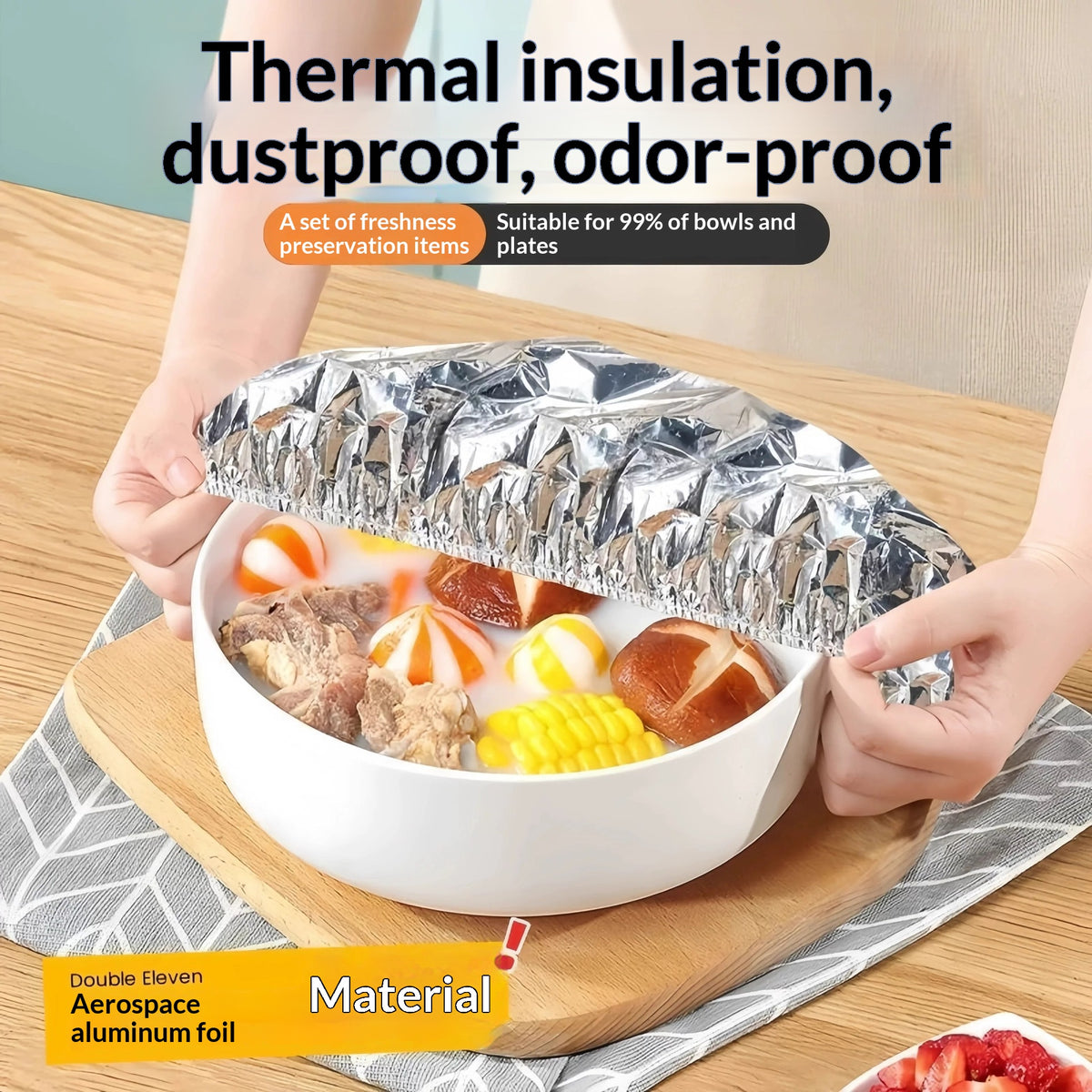 Food-Grade Aluminum Foil Insulation Film for Kitchen & Home Use - Multiple Pack Sizes