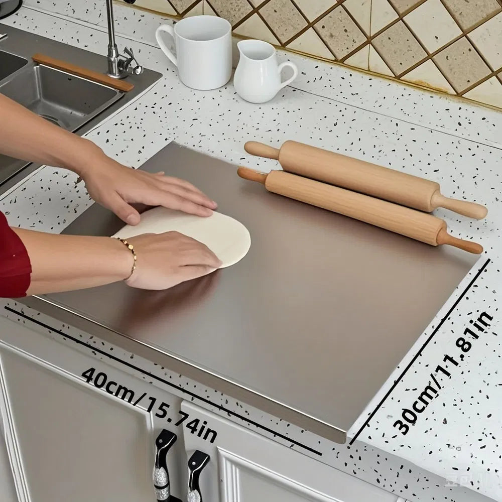304 Stainless Steel Cutting Board - Non-Slip Chopping Board for Kitchen