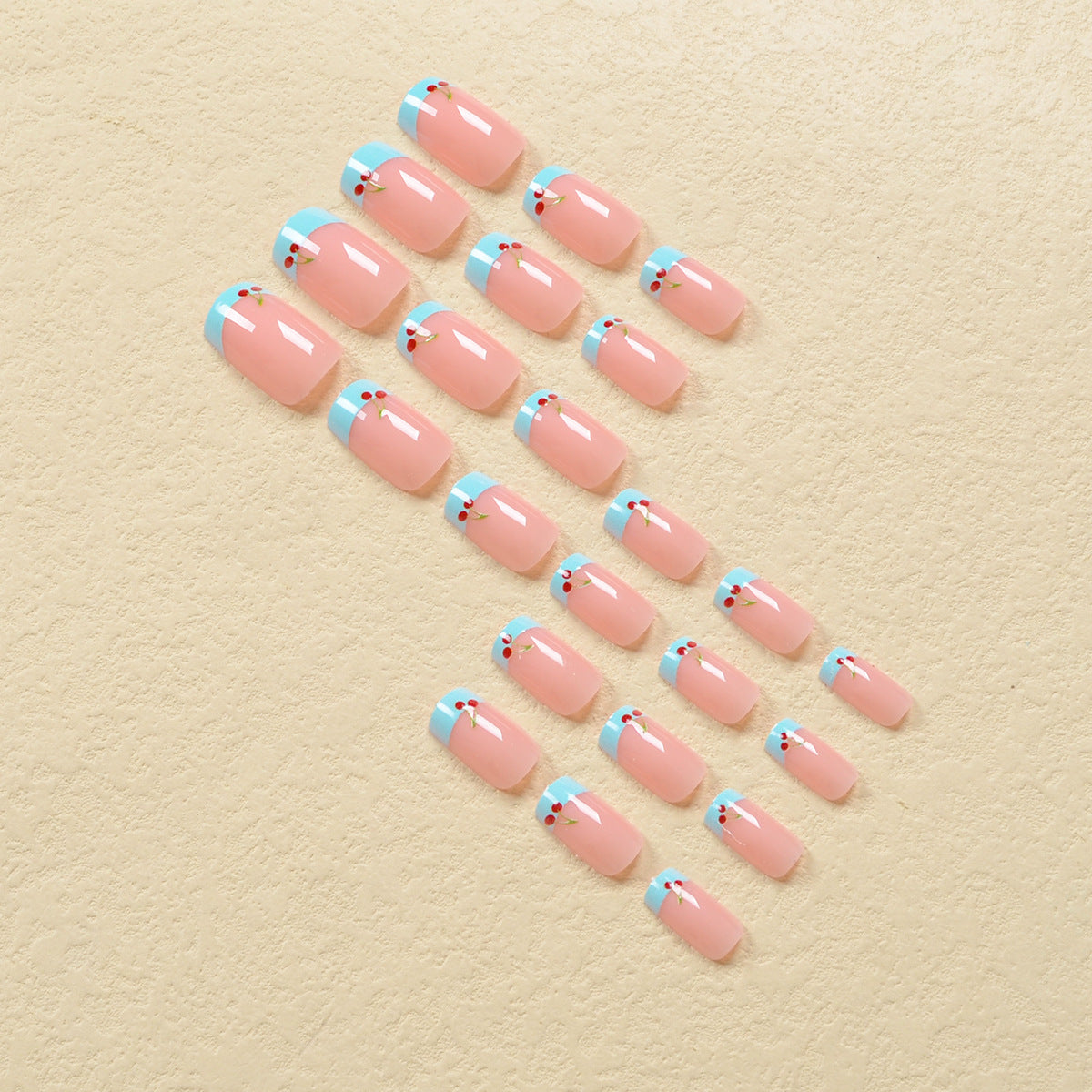 Light Blue French Nail Stickers - European & American Style Nail Art Decals