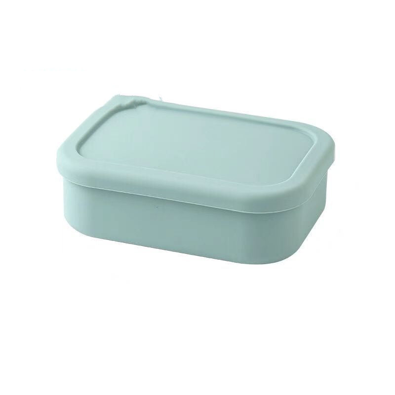 Silicone Two-Compartment Food Storage Box - Eco-Friendly Lunch Container