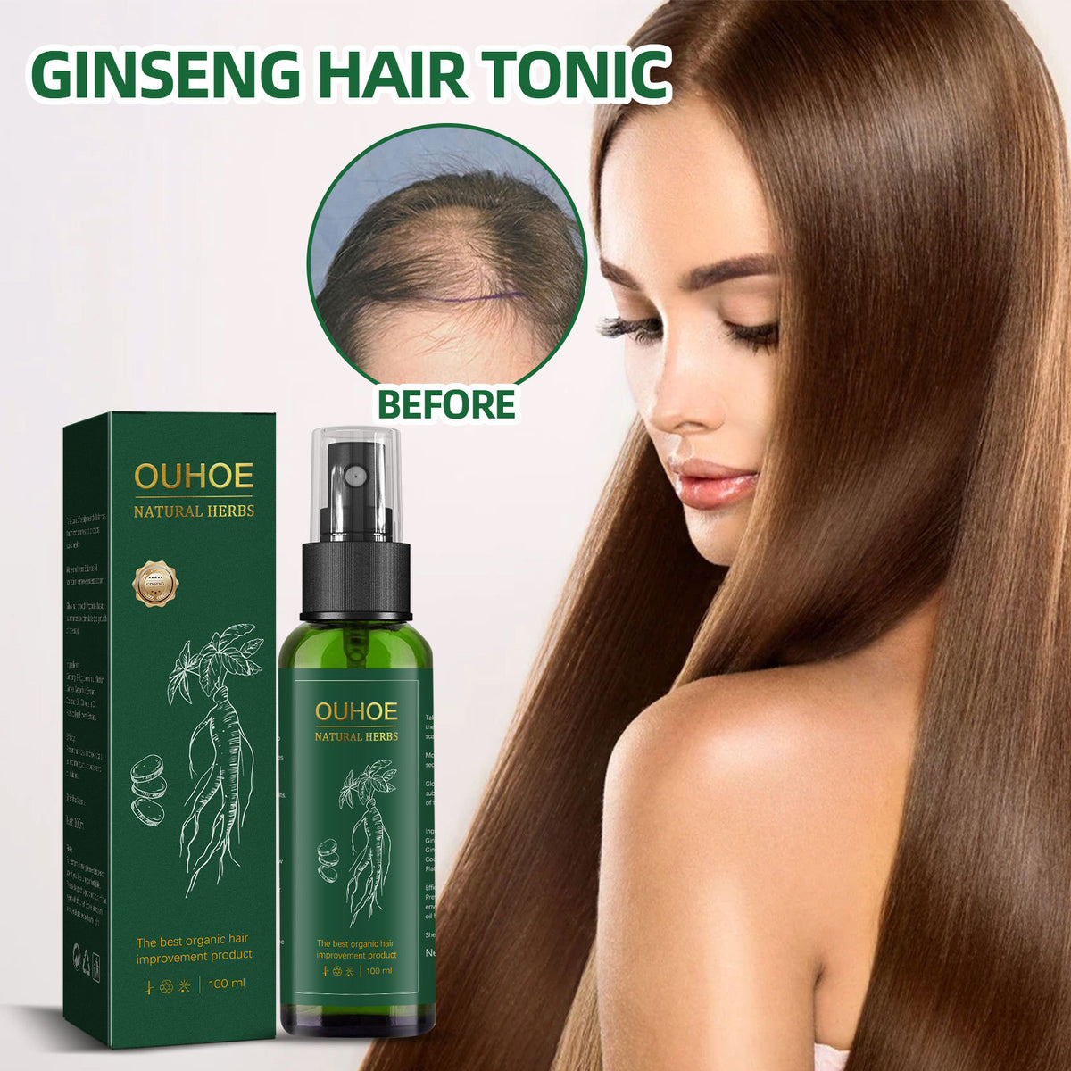Ginseng Hair Growth Liquid Spray 100ml