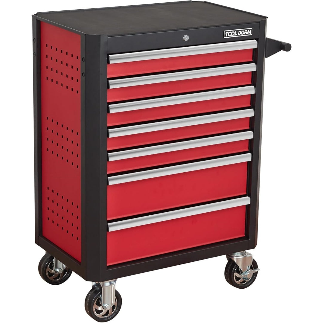 28-Inch 7-Drawer Tool Cart Metal Storage Utility Cart