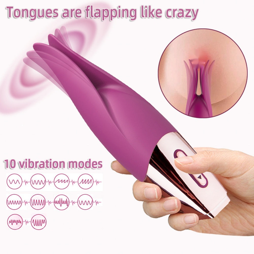 Silicone Lithium Battery Toy with 10-Speed Vibration Control - Pink, Violet, Red