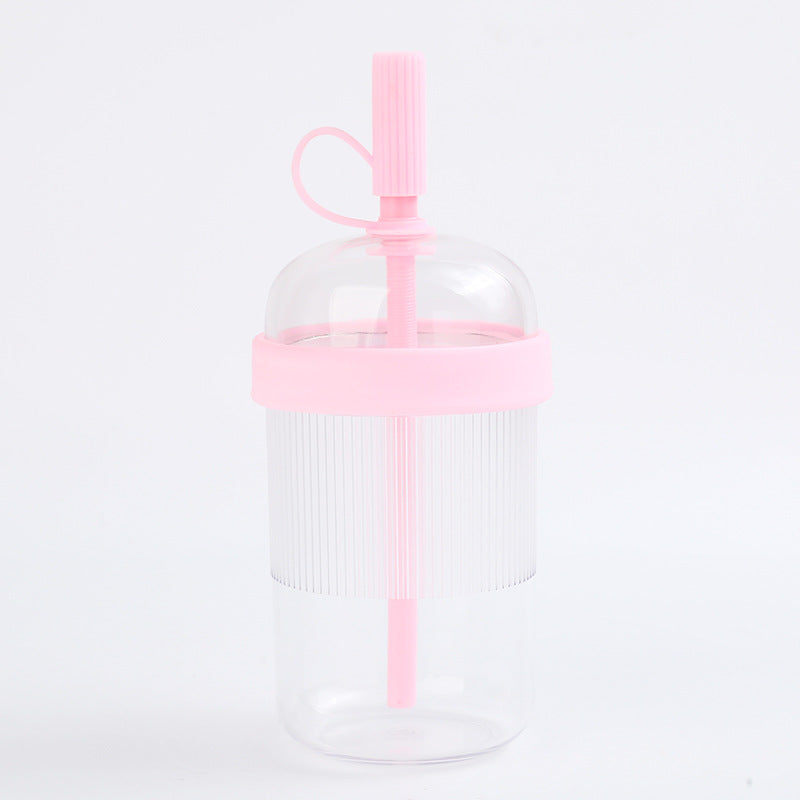 Large-Capacity Water Bottle with Straw - 540ml, Multiple Colors