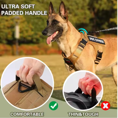 Adjustable Reflective Dog Harness Vest Large No-Pull Pet Safety Gear