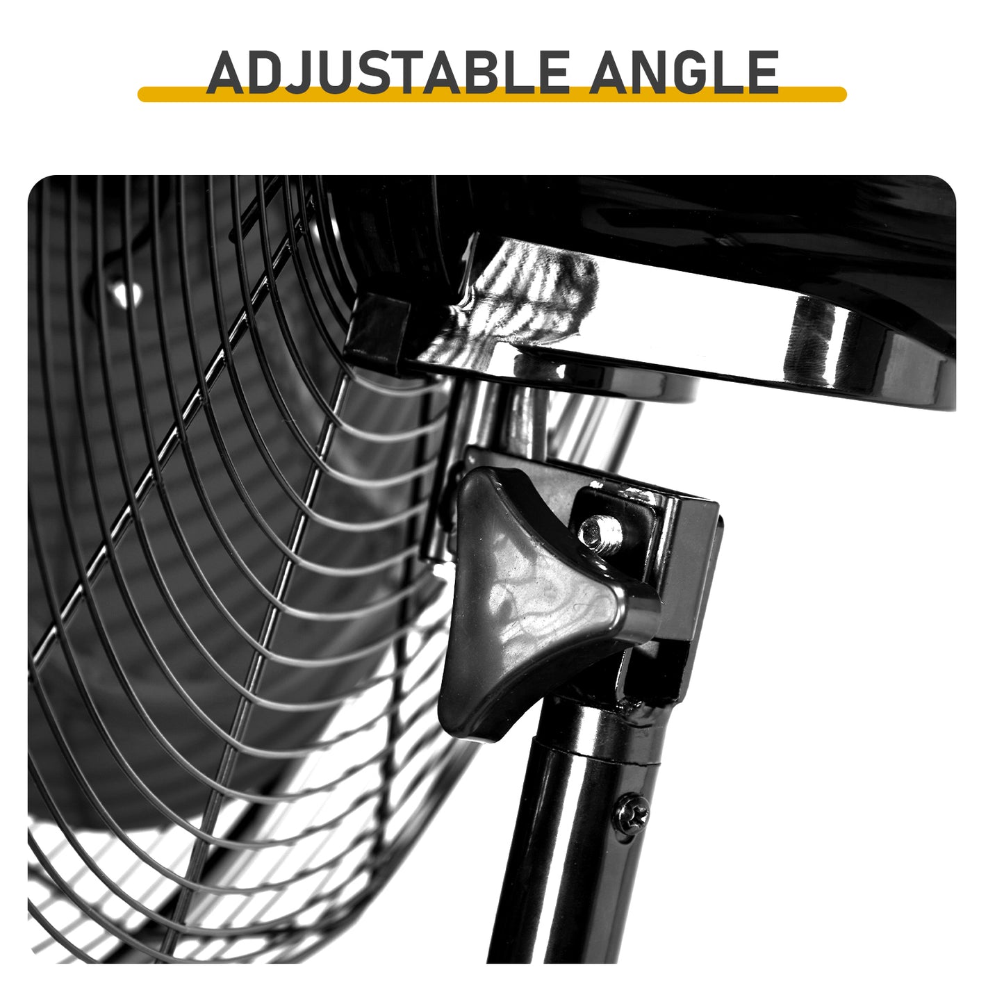 Black 18 Inch High Velocity Wall Mount Oscillating Fan - Industrial Metal Fan