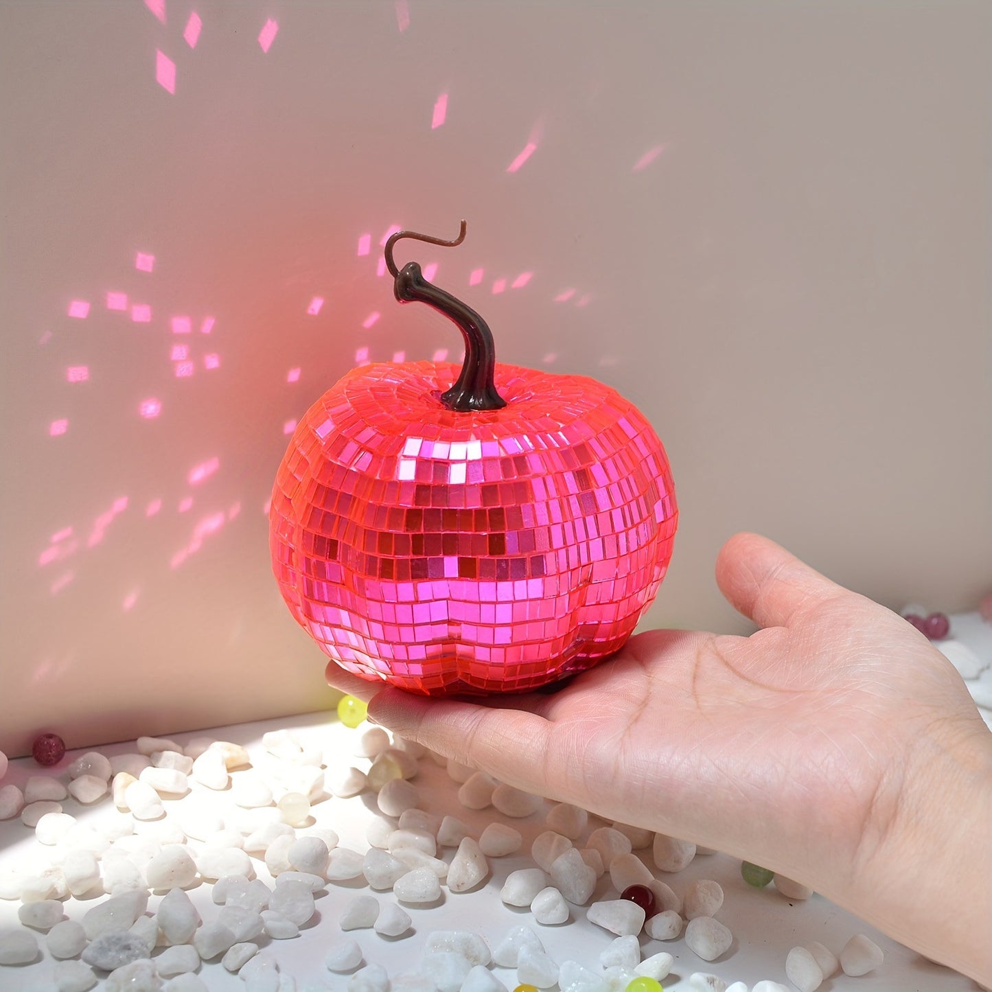 Halloween Party Home Decoration Props Mirror Glass Pumpkin - Multiple Sizes