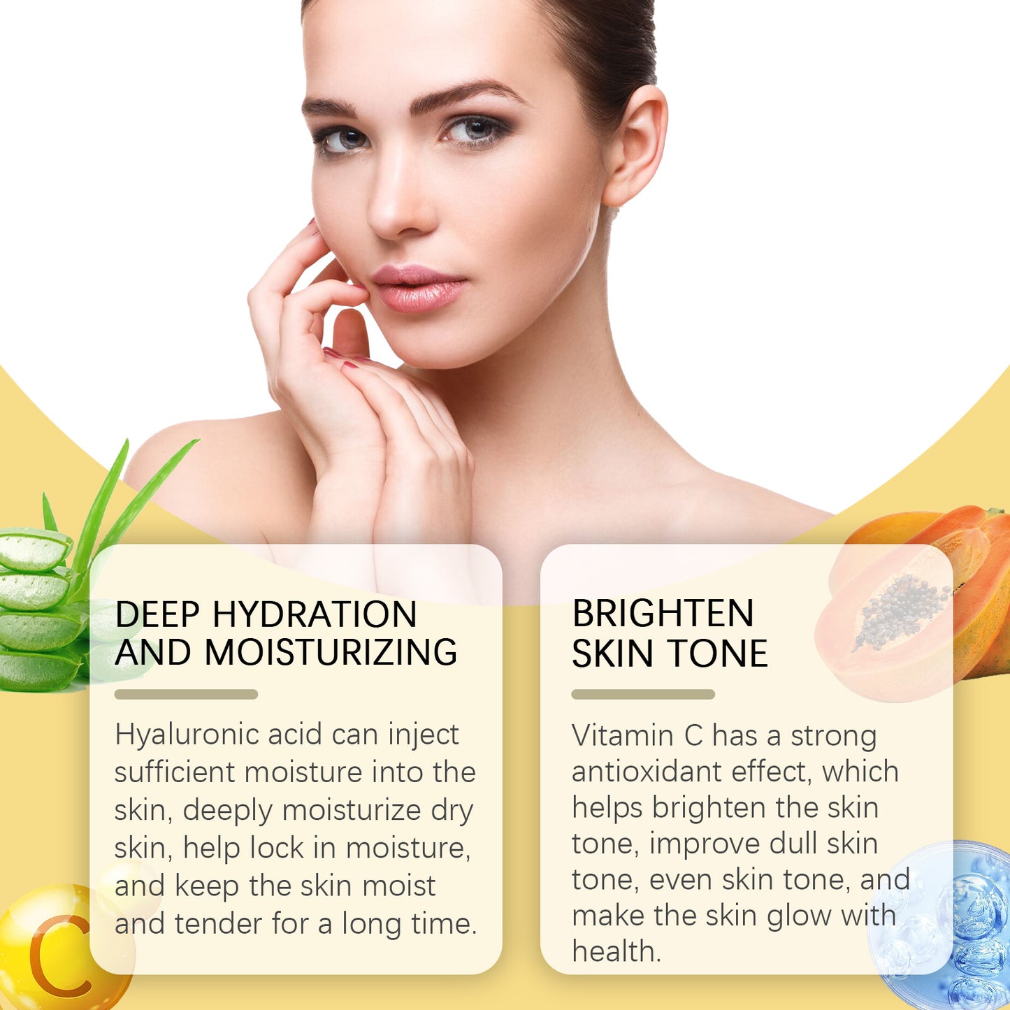 Vitamin C Facial Serum - Hydrating & Brightening Skin Care Essence (30ml)