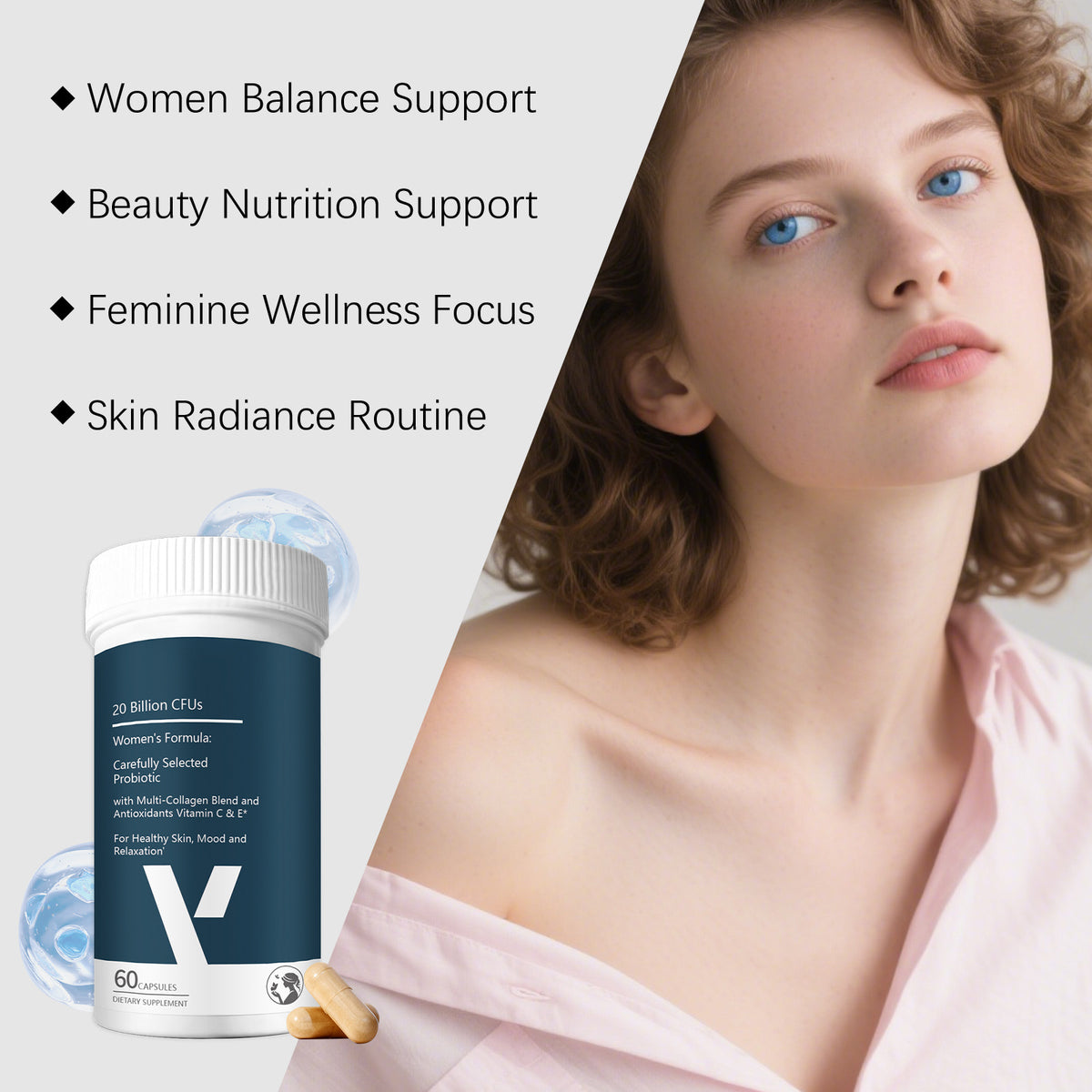 Women's Vitality Skin Care Capsules - 60 Count