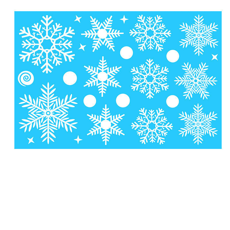 Christmas Wall Stickers Snowflakes Decoration PVC Waterproof Decals