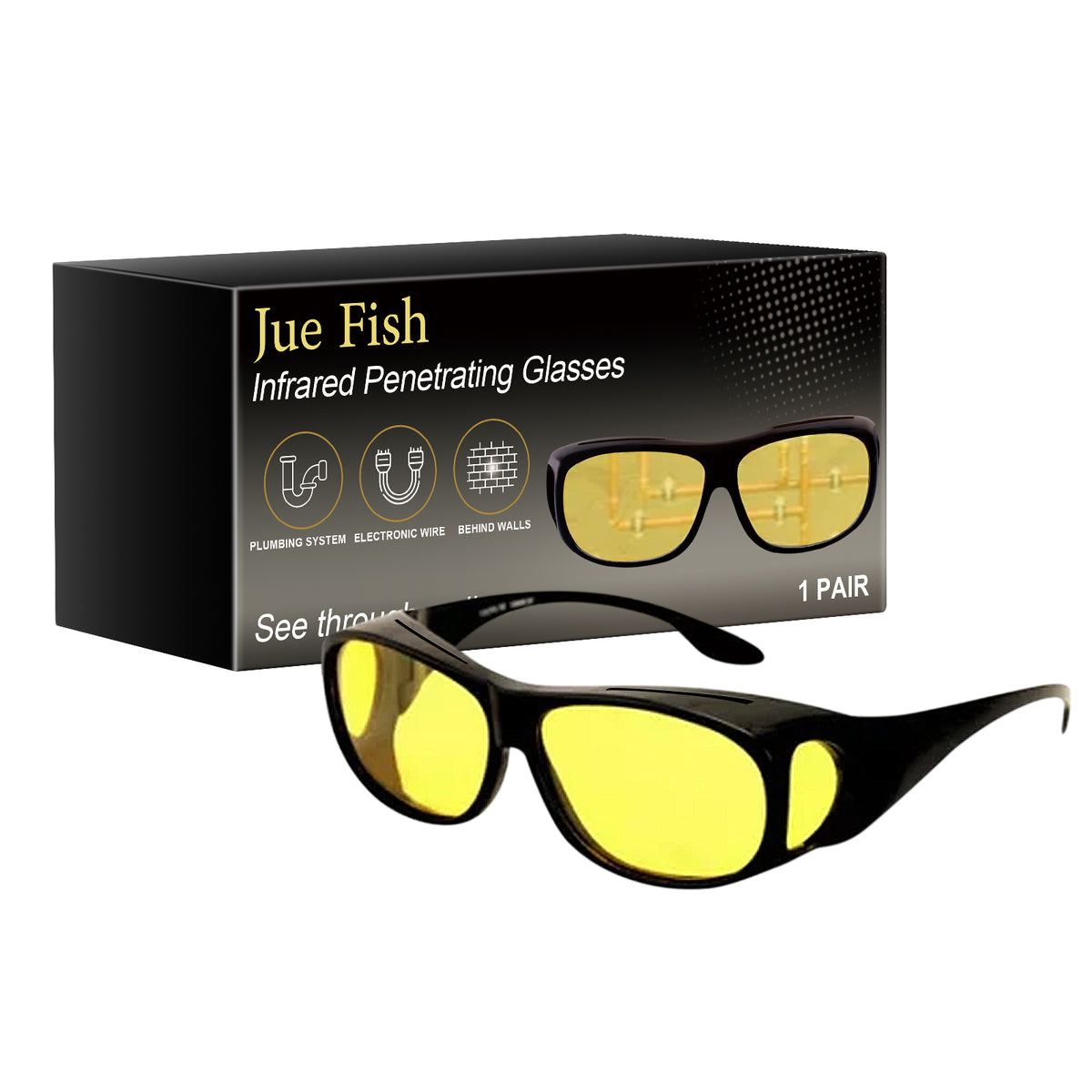 Infrared Penetrating Glasses for Wall Inspection - 150ml Safety Eyewear