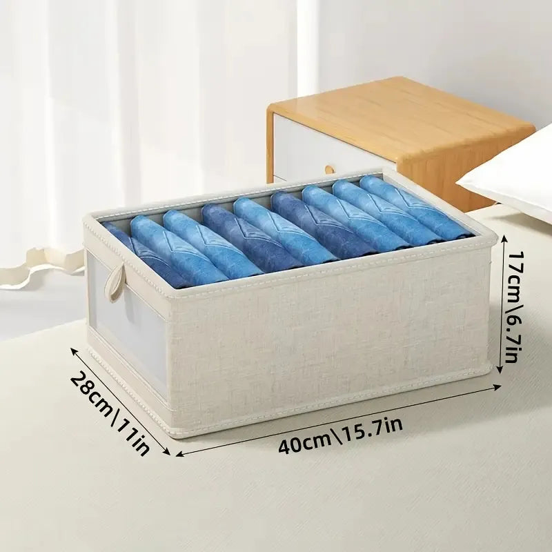 Foldable Clothes Storage Box With Viewing Window - Heavy-Duty