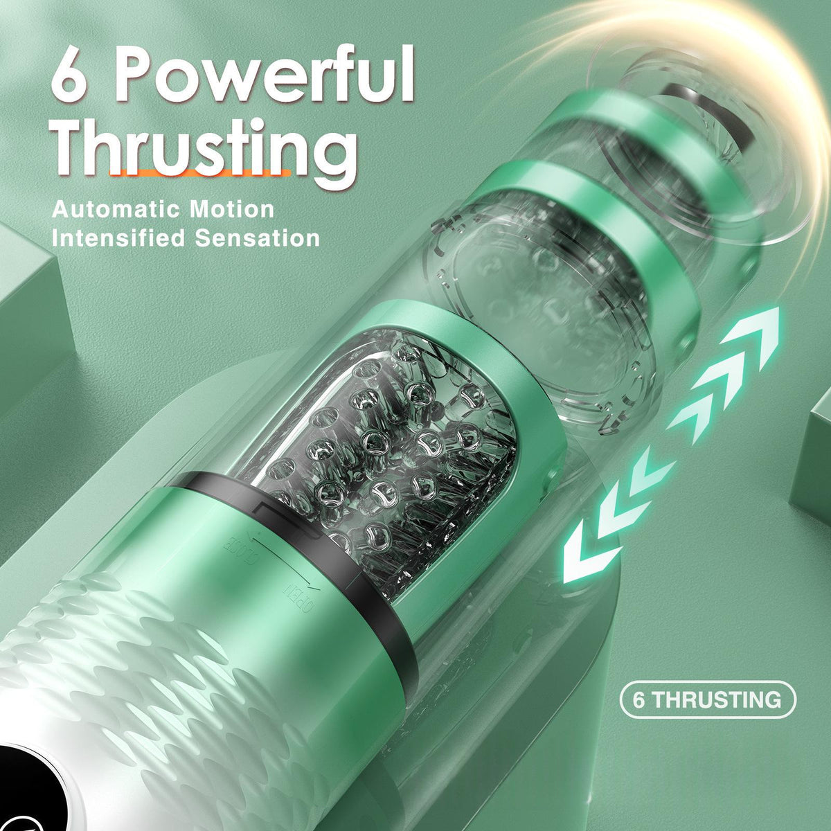 Automatic Male Masturbation Cup with Pulse and Telescoping Action - Adult Sex Toy