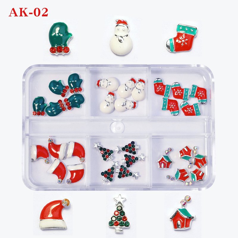 Christmas Snowflake Nail Art Ornament Set