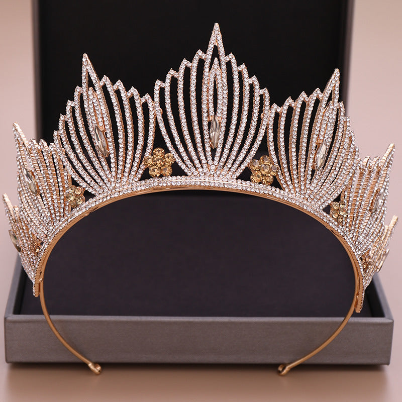 Crystal Hair Crown Headband - Gold & Silver