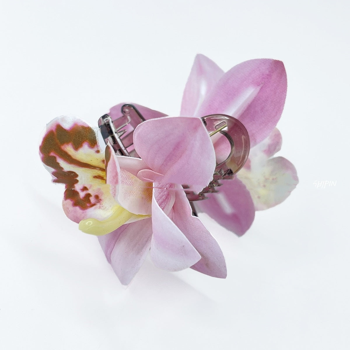 Double Orchid Hair Barrettes Bohemian Vacation Style Hairpins for Women