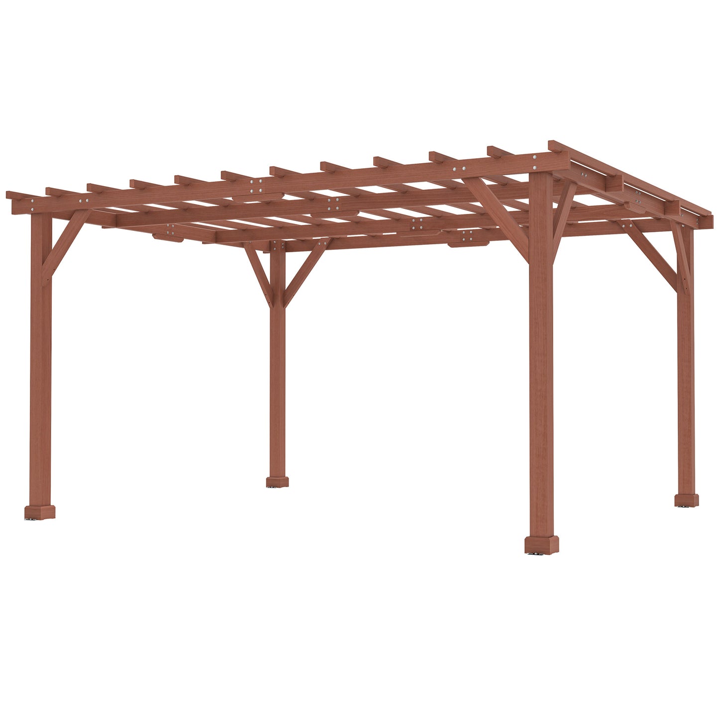 Wood Pergola with Grape Trellis - Outdoor Patio Structure