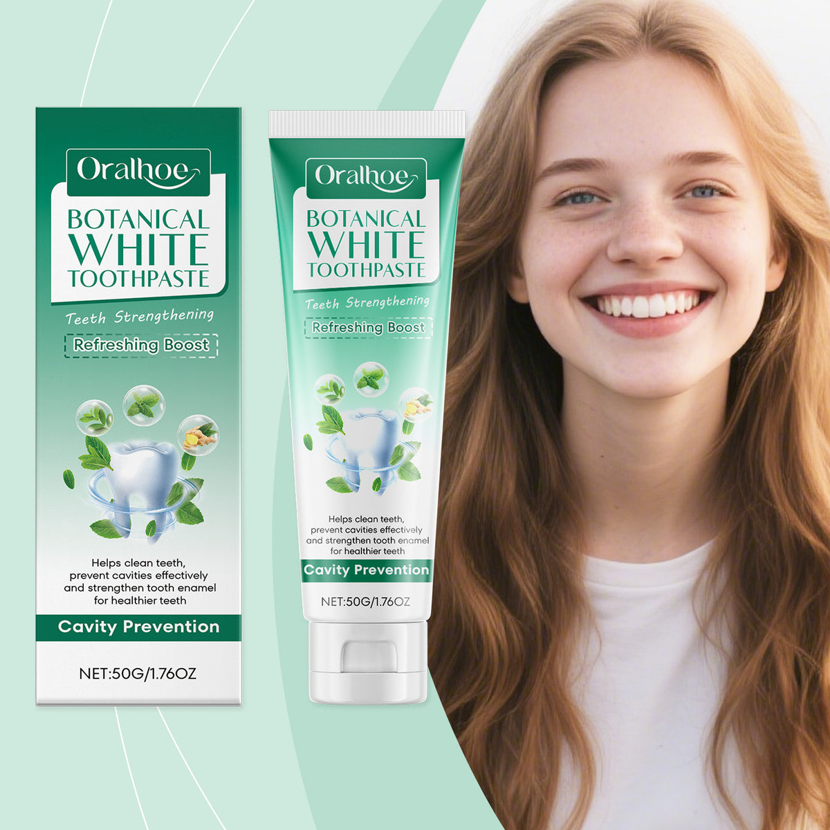 Plant Whitening Toothpaste 50g - Brighten Teeth & Freshen Breath