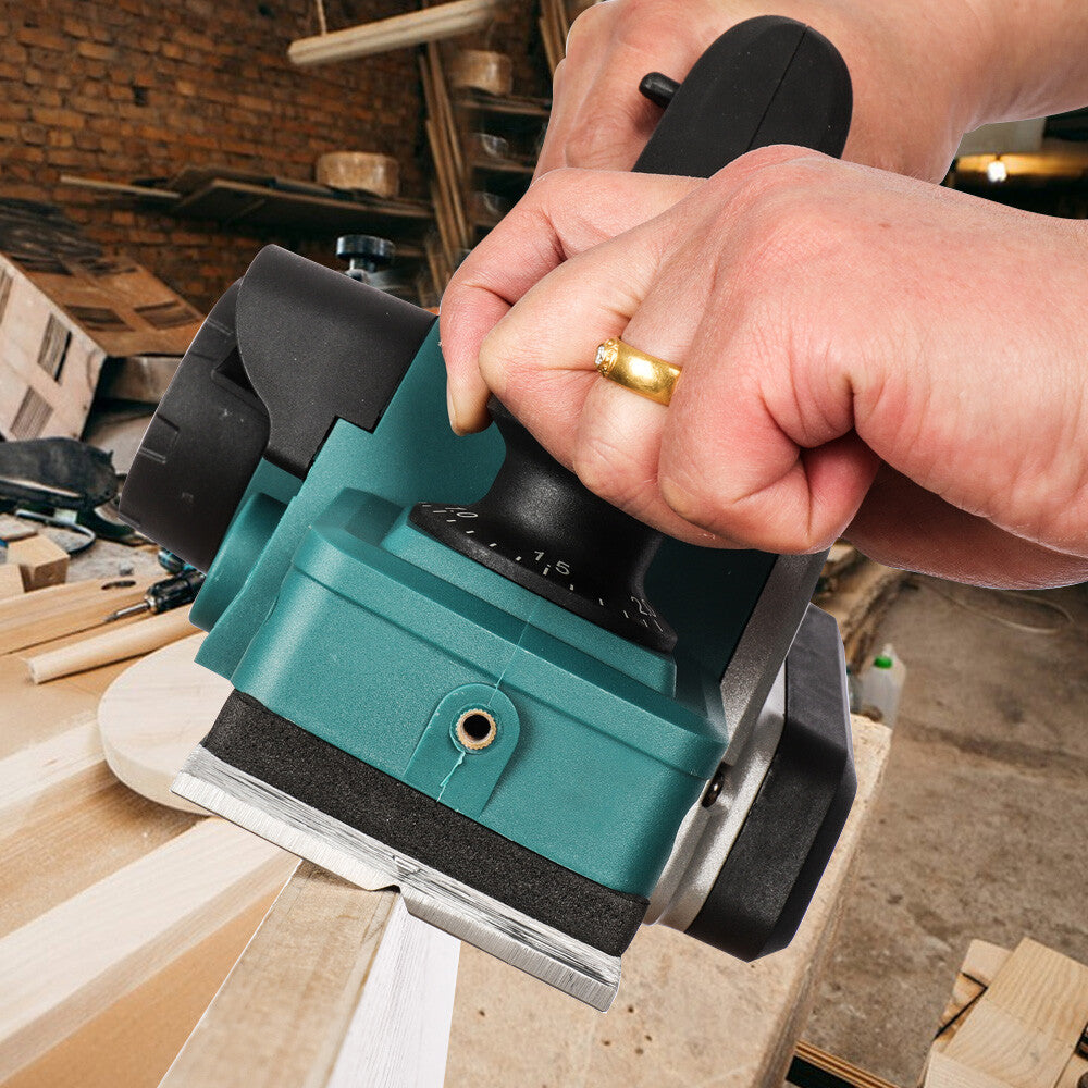 18V Brushless Cordless Planer 82mm Power Tool for Woodworking - Body Only